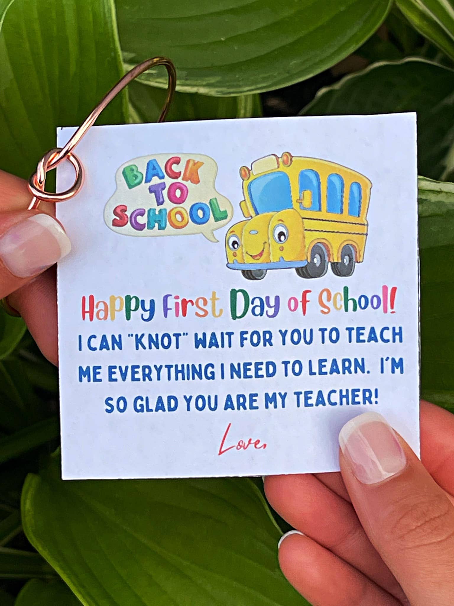 Lasting Impressions CT - WHOLESALE | BACK TO SCHOOL TEACHER KNOT BANGLE CARD