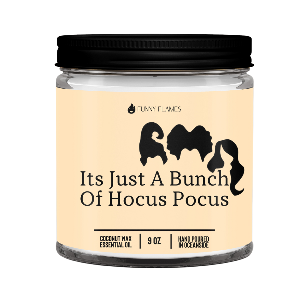 Funny Flames Candle Co - Les Creme - It's Just A Bunch Of Hocus Pocus- Halloween Scented Candle