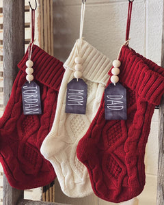 STOCKING TAG- Chalkboard Look