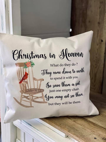 Christmas in Heaven Throw Pillow