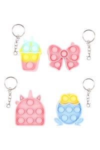 Love and Repeat - 4 Kinds Assorted Pop Bubble Fidget Toy Key Chain