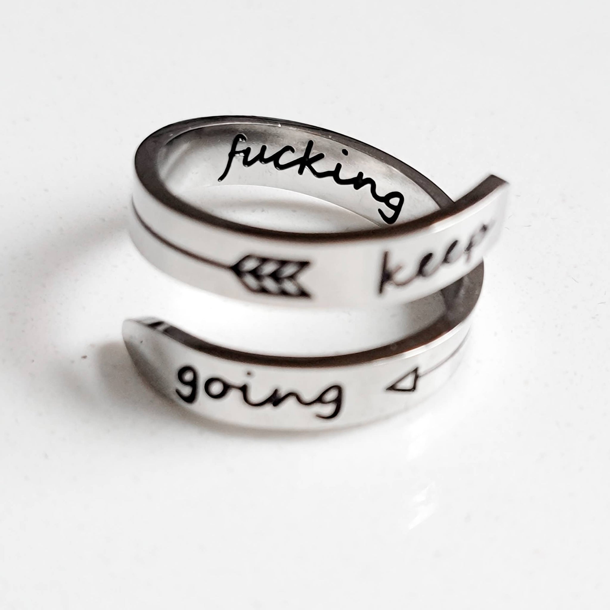 tcbco - Keep Going Stainless Steel Ring