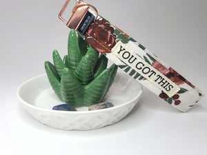 ChunkyBear&Me - Mauve Floral Wristlet Keychain - YOU GOT THIS