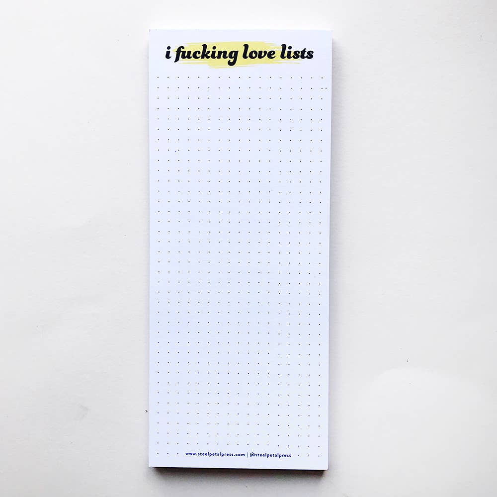 Steel Petal Press - Love Lists Listpad