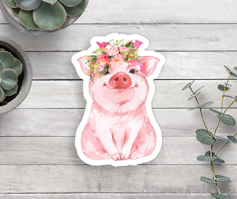 Expression Design Co - Floral Pig Vinyl Sticker