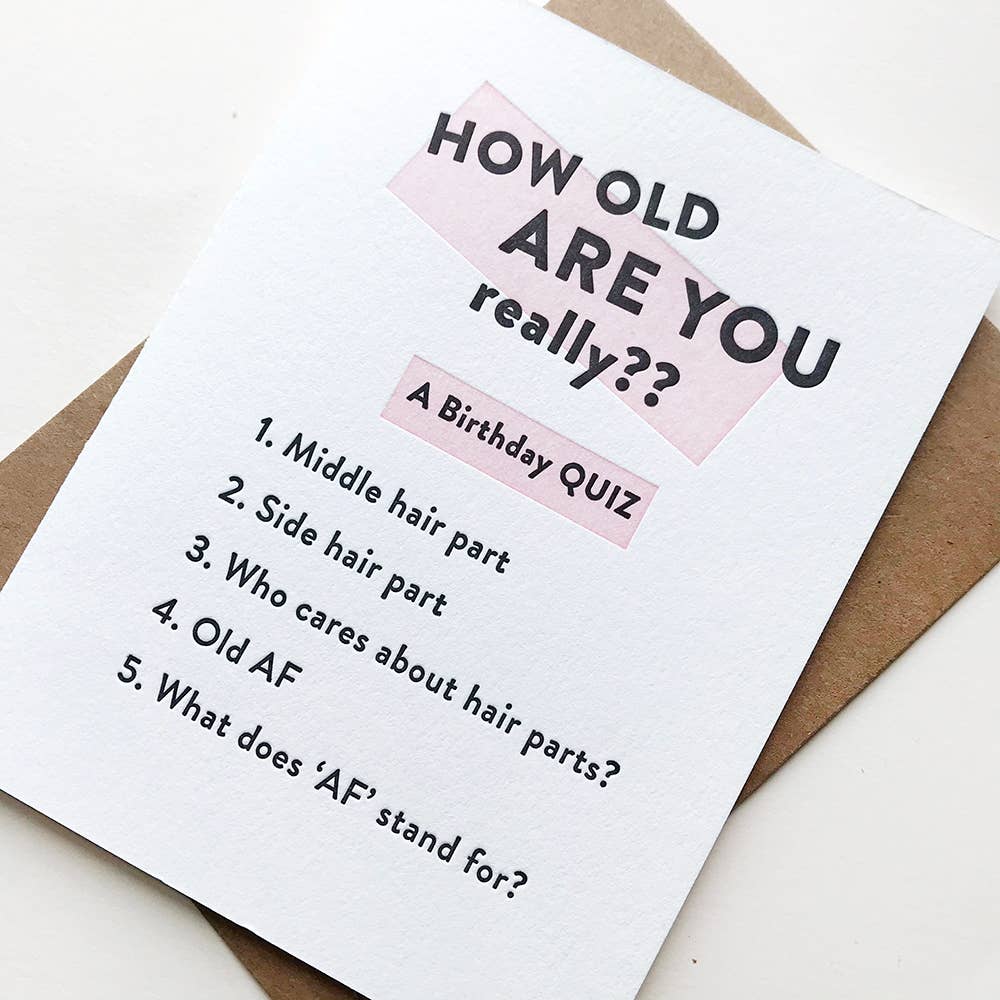 Steel Petal Press - Birthday Quiz Birthday Card