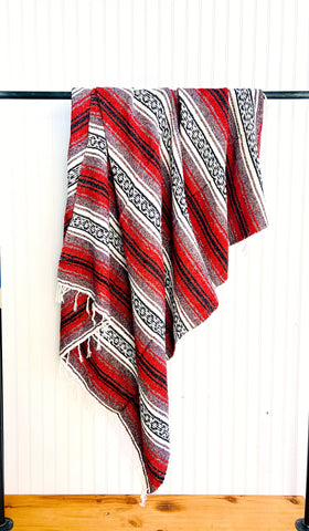 Sea Gypsy California - Rust Throw Blanket l Mexican Blanket l Holiday