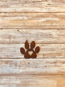 Universal Ironworks Inc - Paw With Heart Ornament