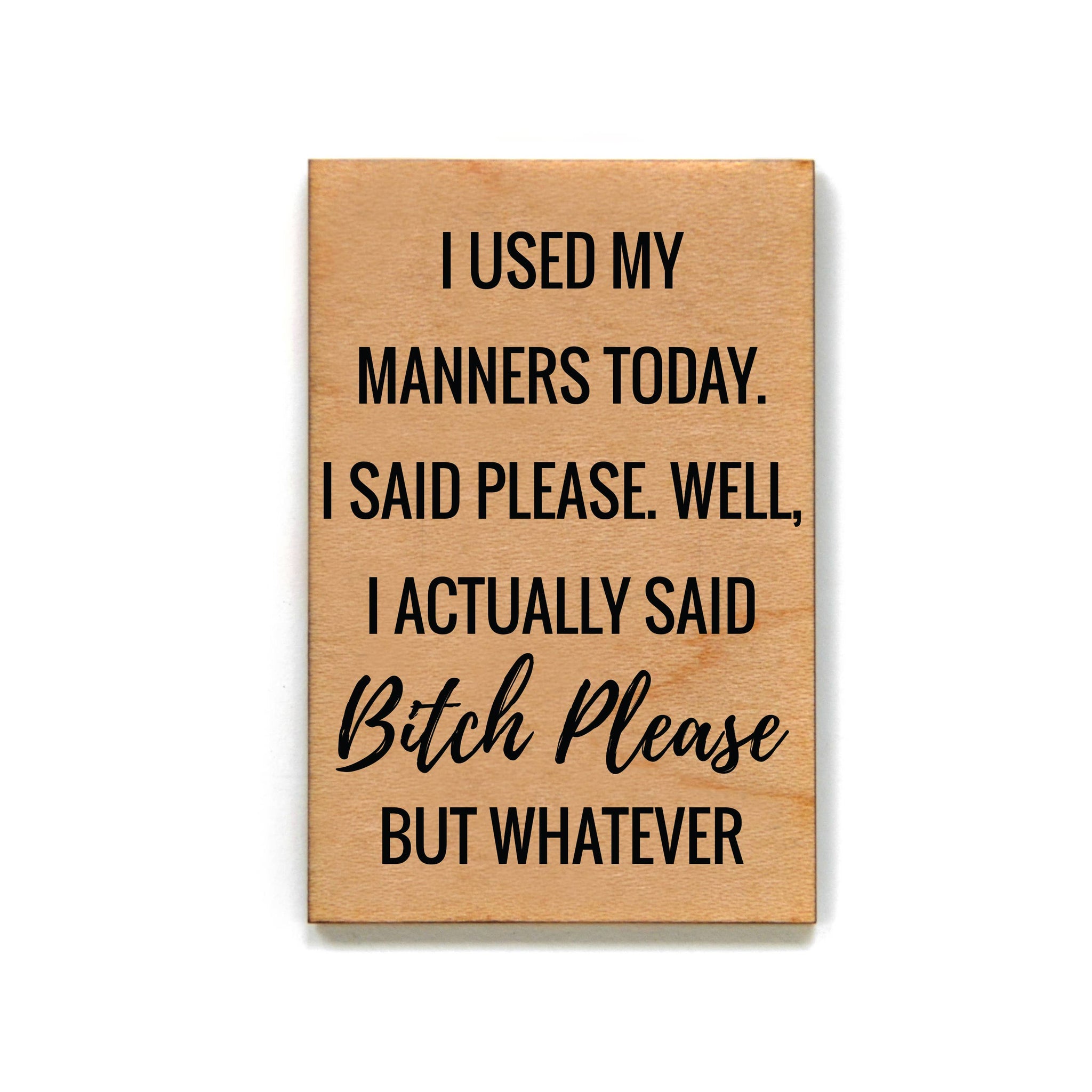 Driftless Studios - Funny Magnet - I Used My Manners Today