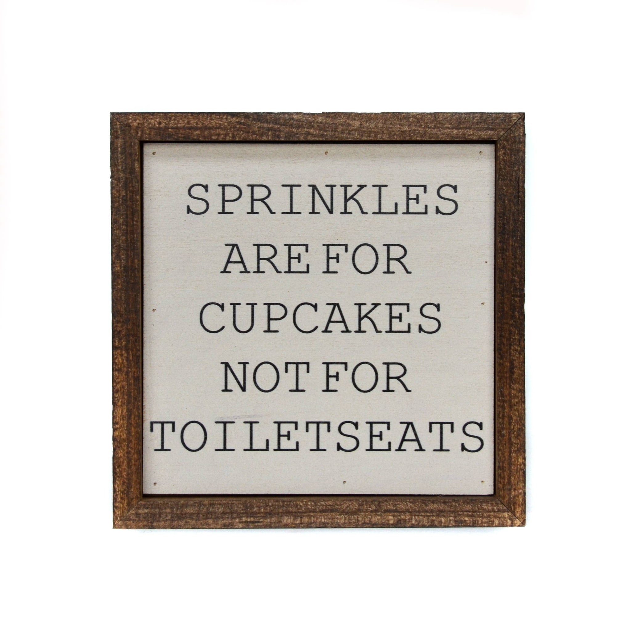Driftless Studios - 6X6 Sprinkles Are For Cupcakes Boys Bathroom Sign