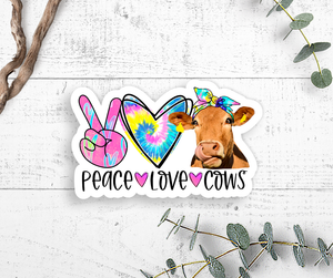 Expression Design Co - Peace Love Cows Vinyl Sticker
