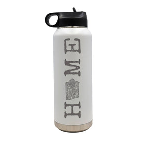 Mandala State Home Water Bottle - All 50 States Available: Idaho / Black
