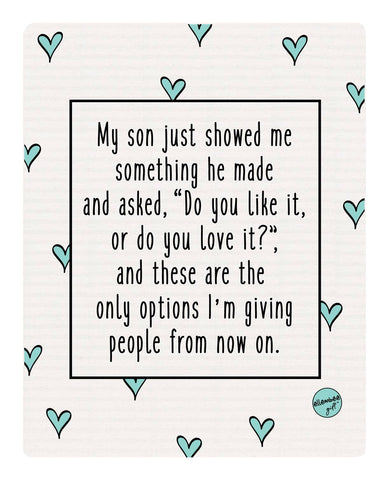 ellembee gift - Do you like it or do you love it printed Swedish dishcloths