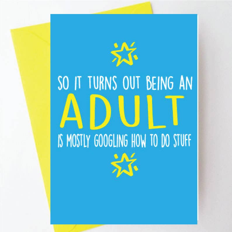 Cheeky Chops Cards & Wanky Candles - Funny Birthday Card  googling how to do stuff