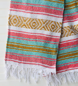 Sea Gypsy California - Jungle Berry Beach Blanket l Mexican Blanket l Throw Blanket