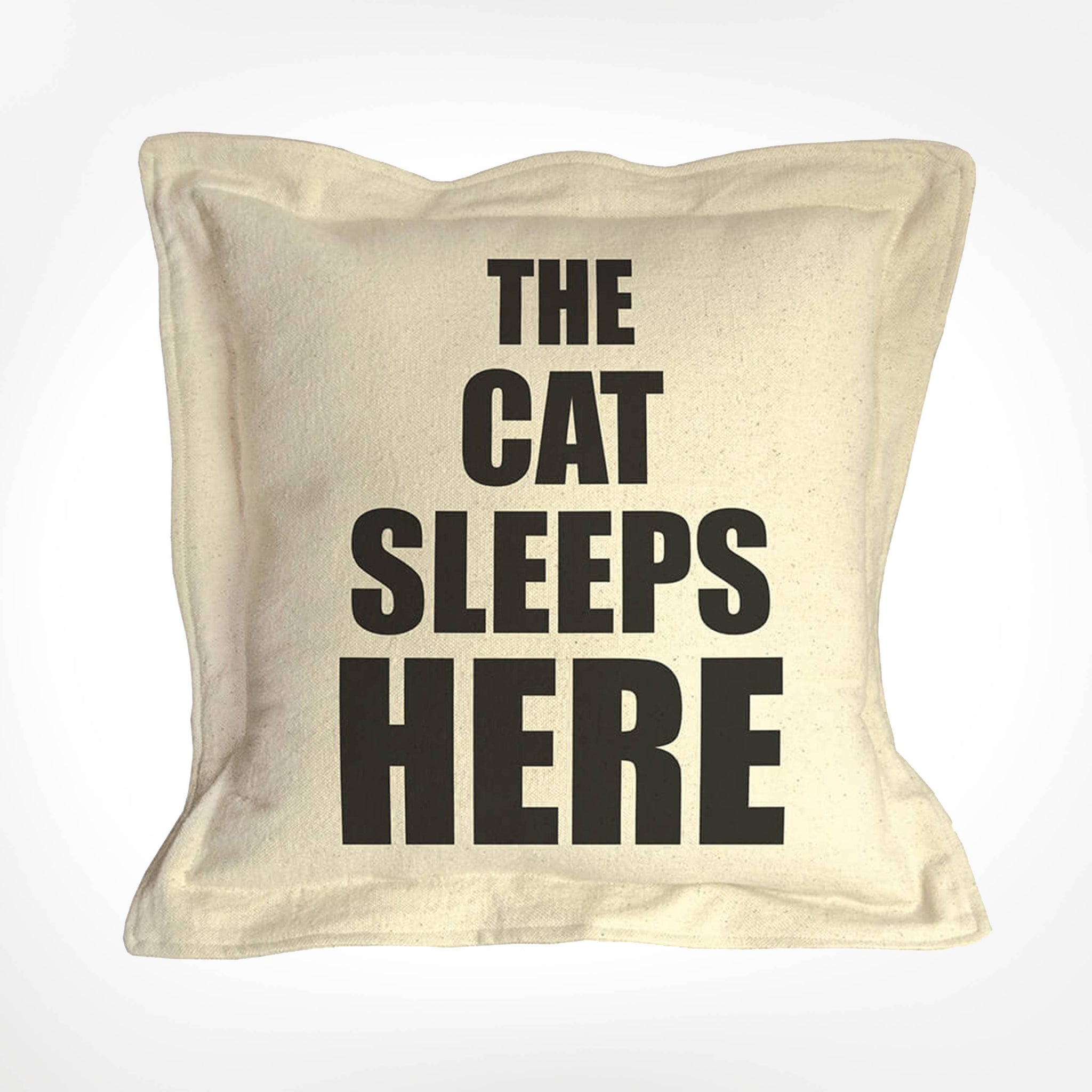 Twisted Wares - The Cat Sleeps Here PILLOW