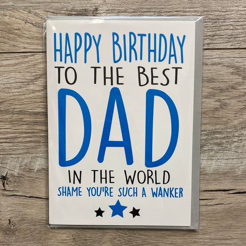 Cheeky Chops Cards & Wanky Candles - Funny Birthday Card Dad such a wanker