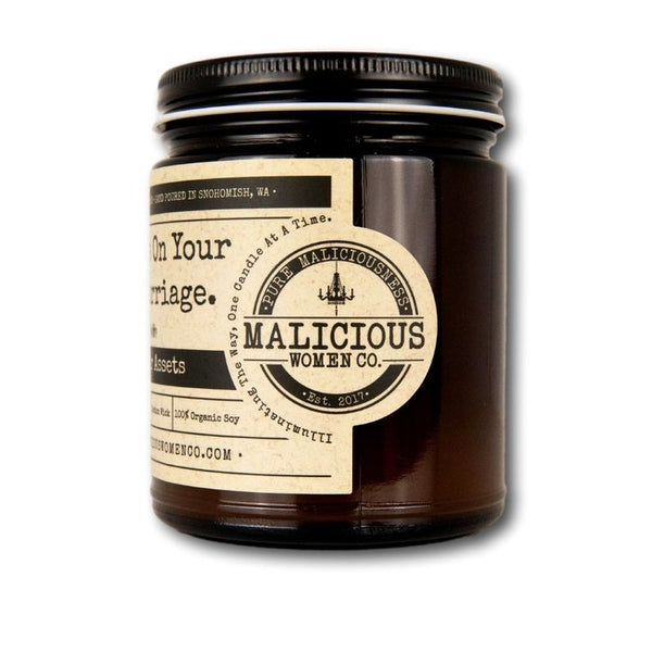 Congrats On Your First Marriage. - Infused With " Half Their Assets " Scent: HoneySUCKle
