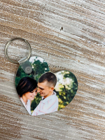 Photo Heart Keychain