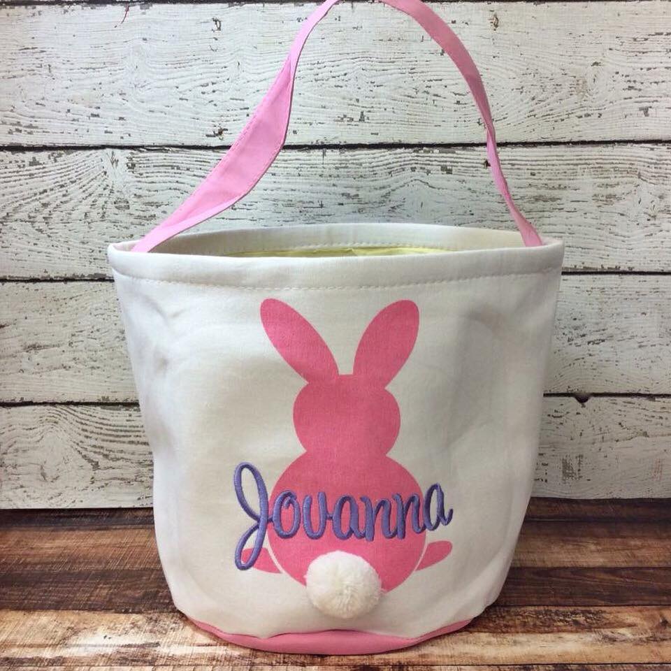 Easter Cotton Tail Basket - Pink