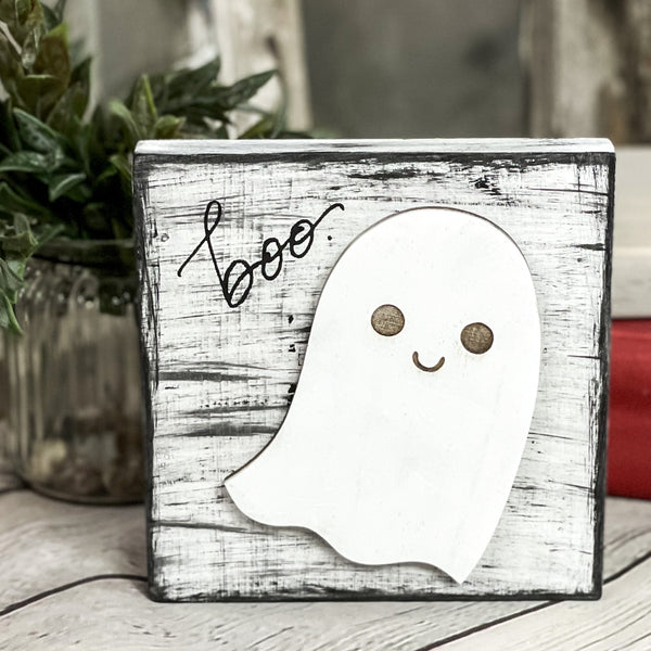 Boo Ghost (5.5" x 5.5")- black