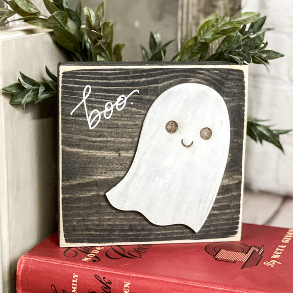 Boo Ghost (5.5" x 5.5")- black
