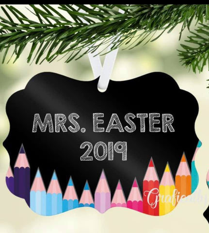 Colored Pencil Teacher Benelux Ornament