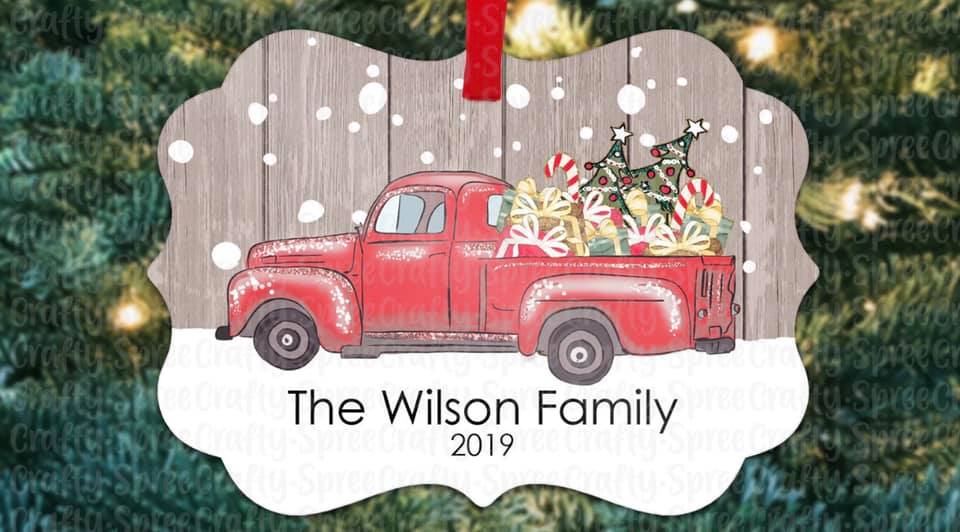 Christmas Snow Truck Benelux Ornament