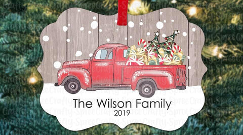 Christmas Snow Truck Benelux Ornament
